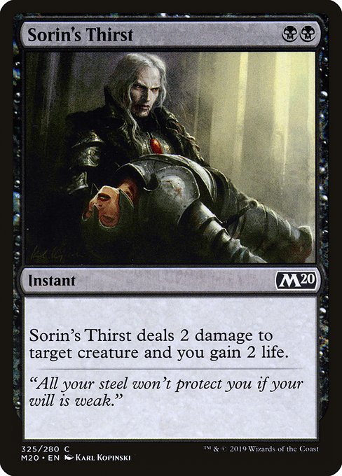 Sorin's Thirst (Core Set 2020 #325)