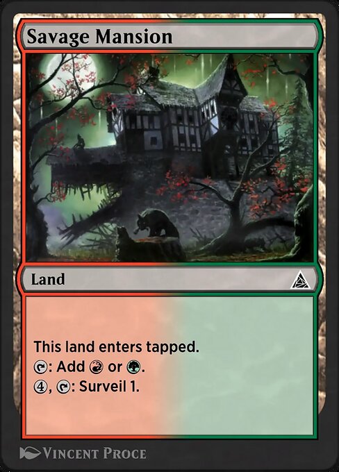 Savage Mansion magic the gathering card art