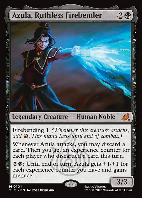 Azula, Ruthless Firebender magic the gathering card art