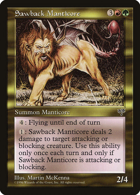 Sawback Manticore card image