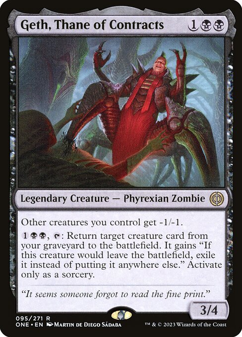 Geth, Thane of Contracts (Phyrexia: All Will Be One #95)