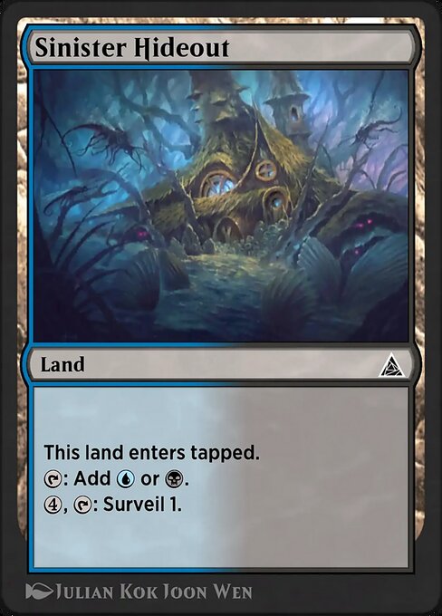 Sinister Hideout magic the gathering card art