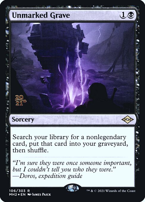 Unmarked Grave (Modern Horizons 2 Promos #106s)