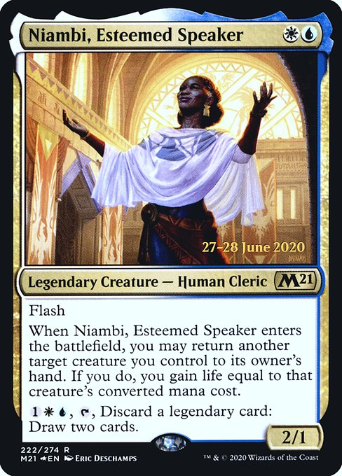 Niambi, Esteemed Speaker (Core Set 2021 Promos #222s)