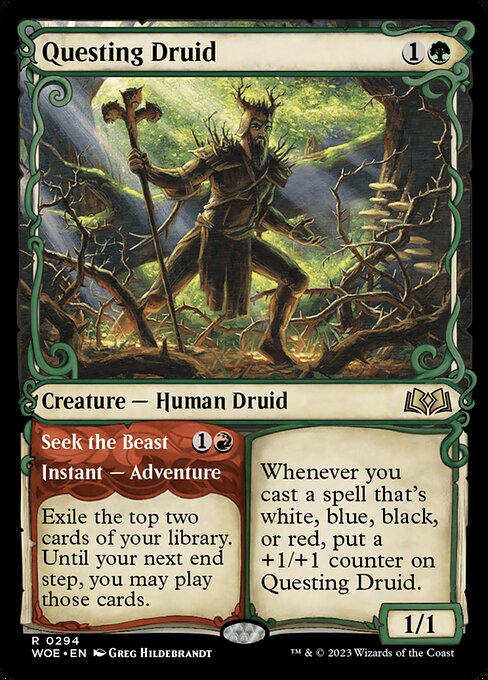 Questing Druid // Seek the Beast card image