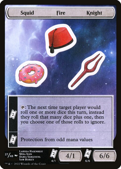 Squid Fire Knight (Unfinity Sticker Sheets #27)