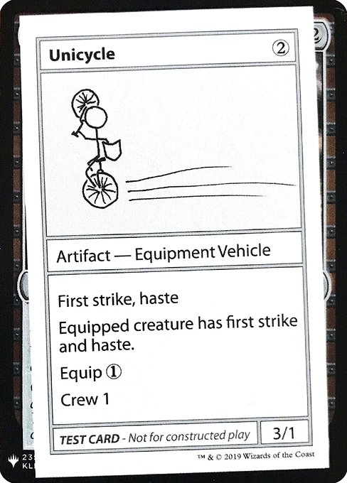 Unicycle (Mystery Booster Playtest Cards 2019 #110)