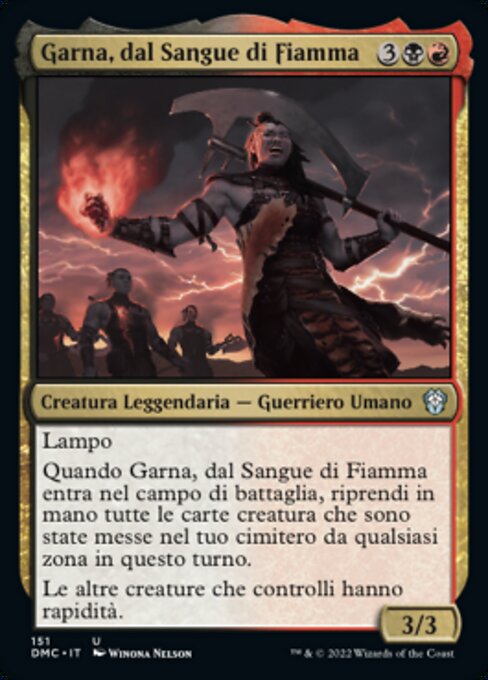 Garna, the Bloodflame (Dominaria United Commander #151)