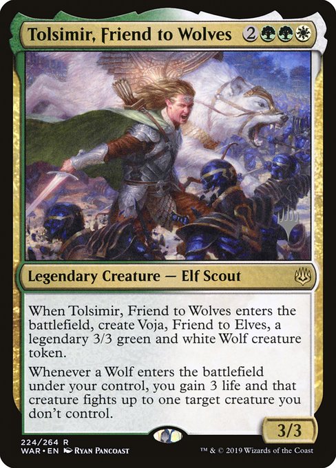 Tolsimir, Friend to Wolves (War of the Spark Promos #224p)