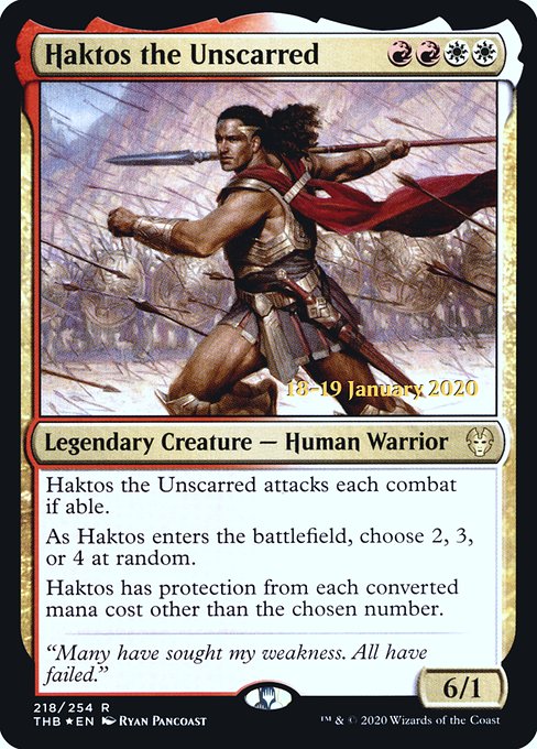 Haktos the Unscarred (Theros Beyond Death Promos #218s)