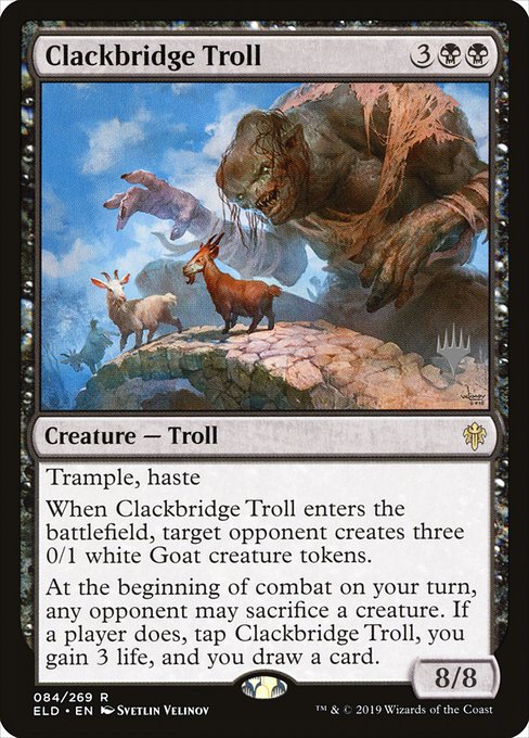 Clackbridge Troll (Throne of Eldraine Promos #84p)