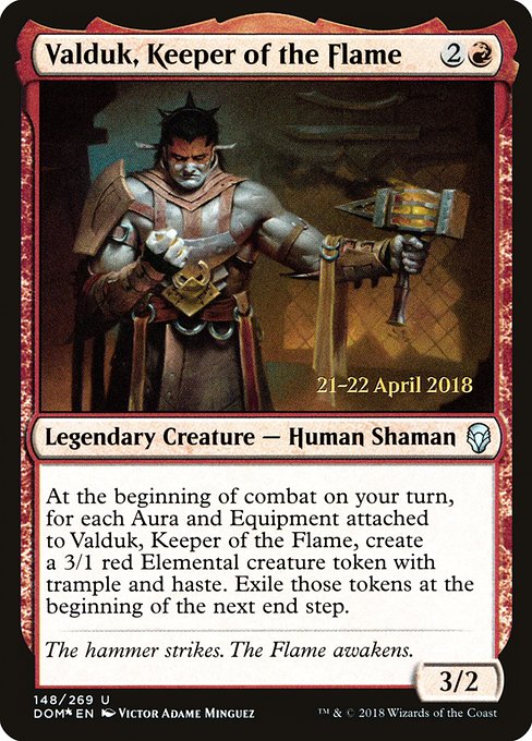 Valduk, Keeper of the Flame (Dominaria Promos #148s)