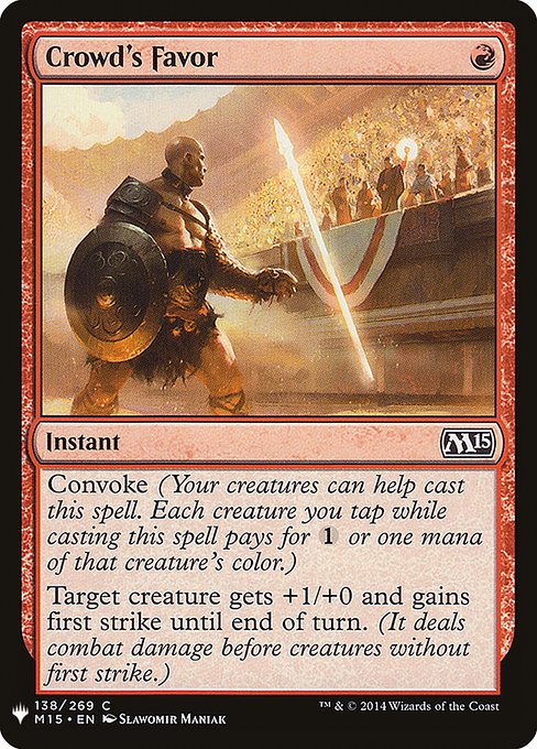 Crowd's Favor (The List #M15-138)