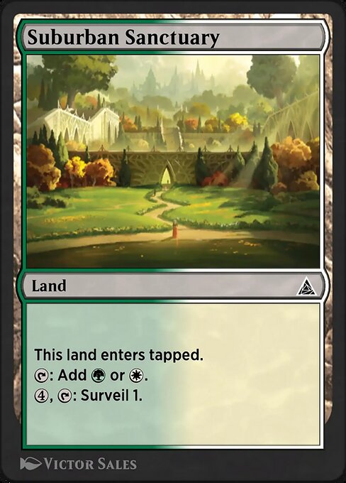Suburban Sanctuary magic the gathering card art