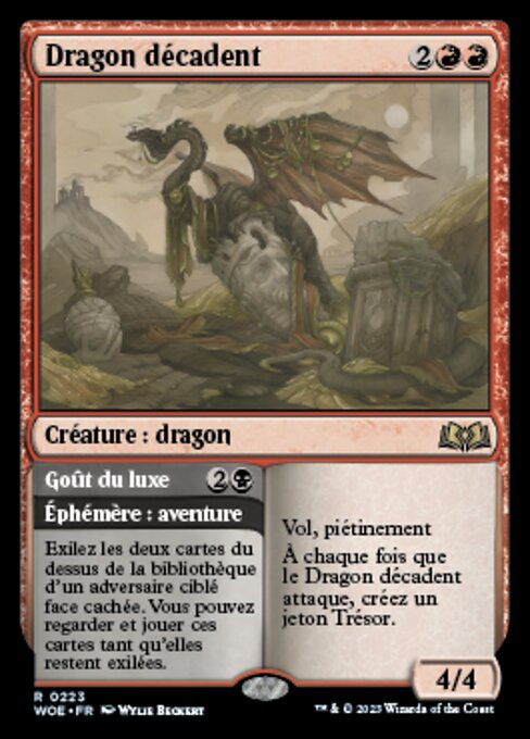Decadent Dragon // Expensive Taste (Wilds of Eldraine #223)