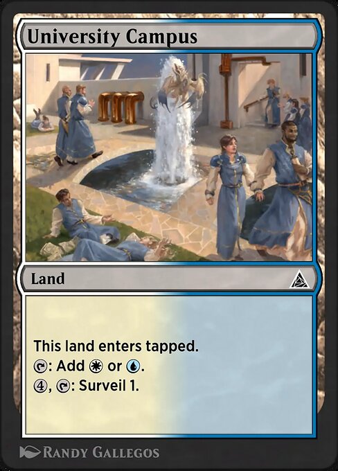 University Campus magic the gathering card art