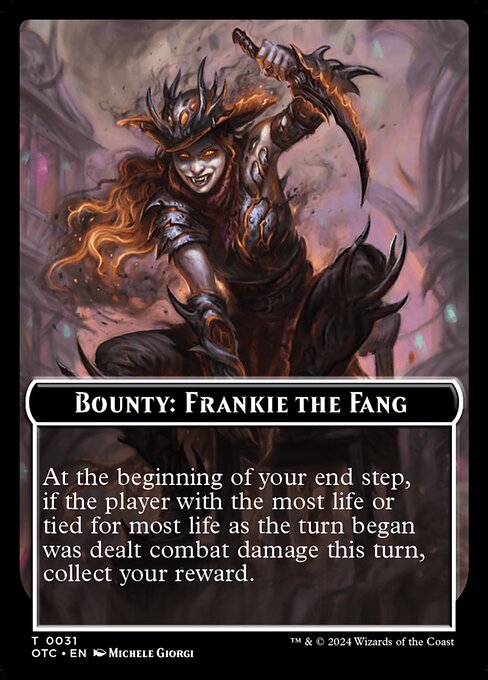 Bounty: Frankie The Fang // Wanted! (Outlaws of Thunder Junction Commander Tokens #31)
