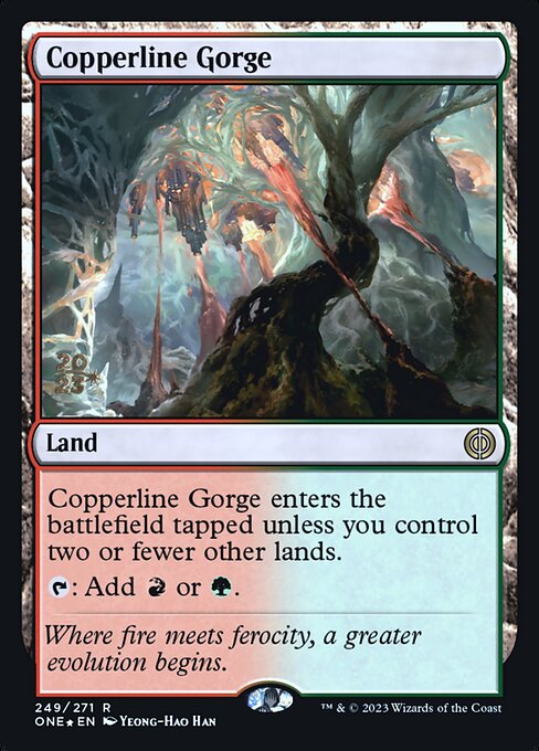 Copperline Gorge (Phyrexia: All Will Be One Promos #249s)