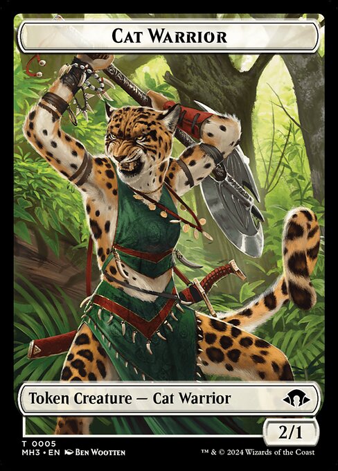 Cat Warrior (Modern Horizons 3 Tokens #5)