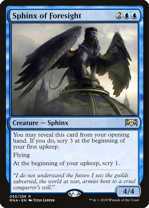 Sphinx of Foresight (Ravnica Allegiance #55)