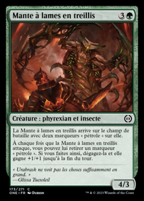 Lattice-Blade Mantis (Phyrexia: All Will Be One #173)
