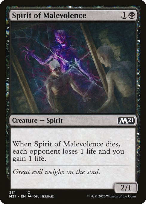 Spirit of Malevolence (Core Set 2021 #331)