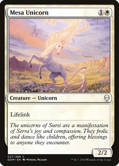 Mesa Unicorn (Dominaria #27)