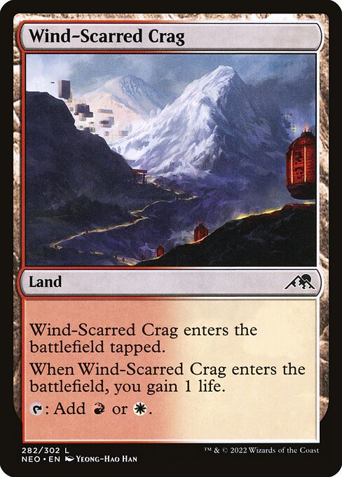 Wind-Scarred Crag (Kamigawa: Neon Dynasty #282)