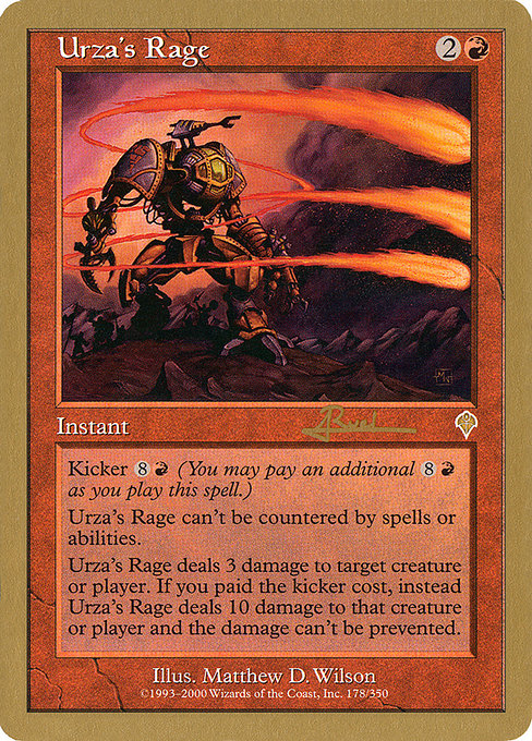 Urza's Rage (World Championship Decks 2001 #ar178)