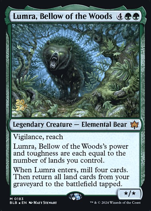 Lumra, Bellow of the Woods (Bloomburrow Promos #183s)