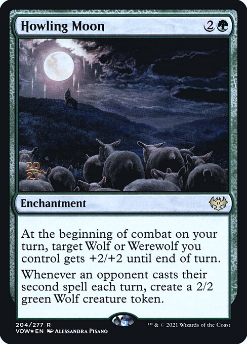 Howling Moon (Innistrad: Crimson Vow Promos #204s)