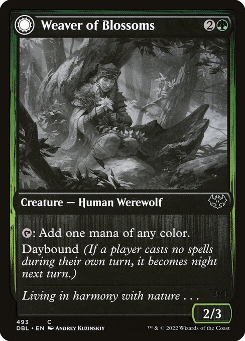 Weaver of Blossoms // Blossom-Clad Werewolf (Innistrad: Double Feature #493)