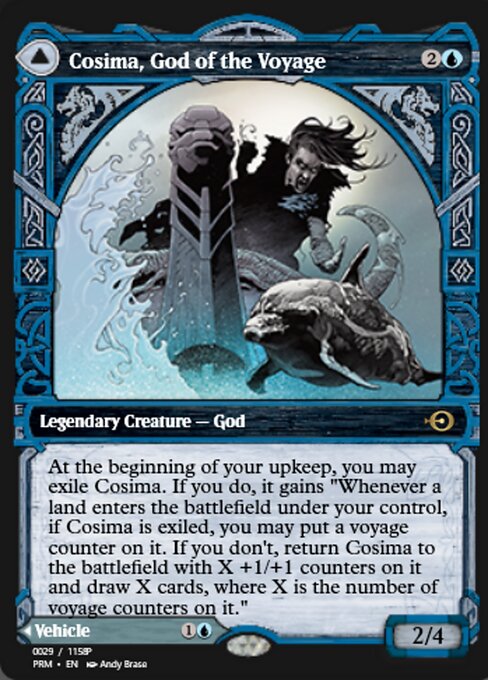 Cosima, God of the Voyage // The Omenkeel (Magic Online Promos #88258)