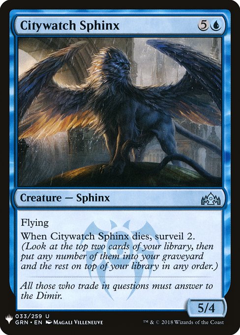 Citywatch Sphinx (Mystery Booster #318)