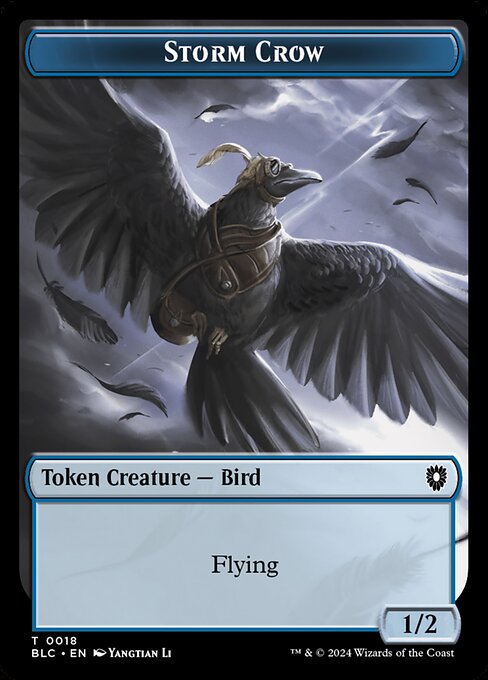 Storm Crow (Bloomburrow Commander Tokens #18)