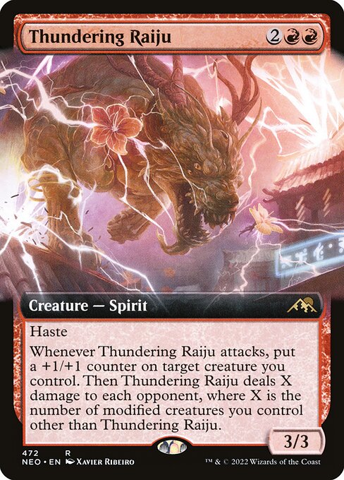 Thundering Raiju (Kamigawa: Neon Dynasty #472)