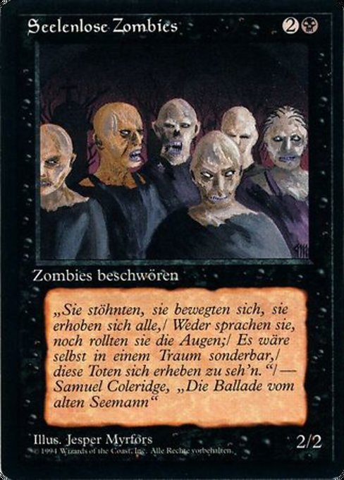 Scathe Zombies (Foreign Black Border #127)