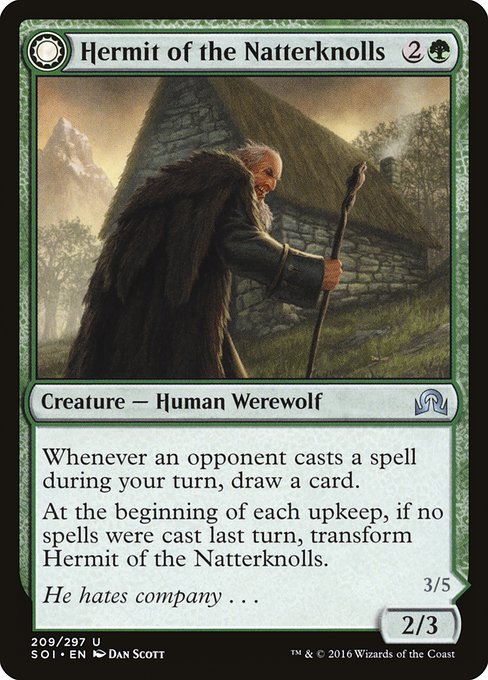 Hermit of the Natterknolls // Lone Wolf of the Natterknolls card image