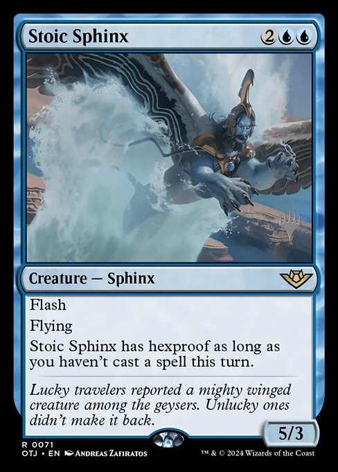 Stoic Sphinx (Outlaws of Thunder Junction Promos #71p)