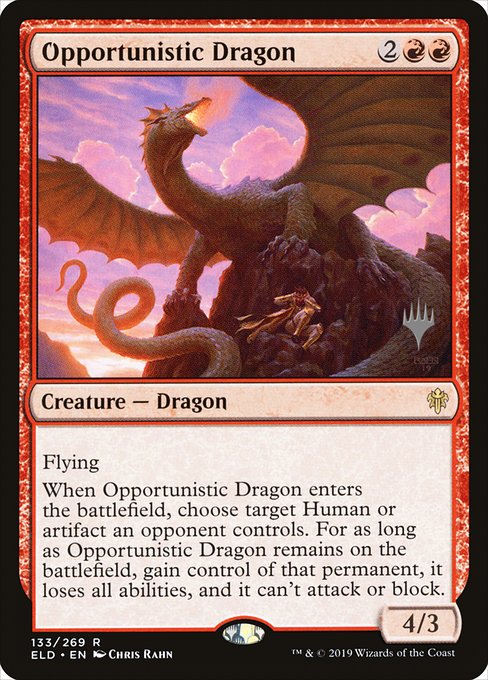 Opportunistic Dragon (Throne of Eldraine Promos #133p)