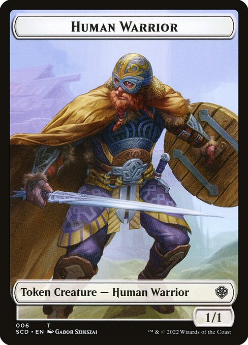 Human Warrior (Starter Commander Deck Tokens #6)