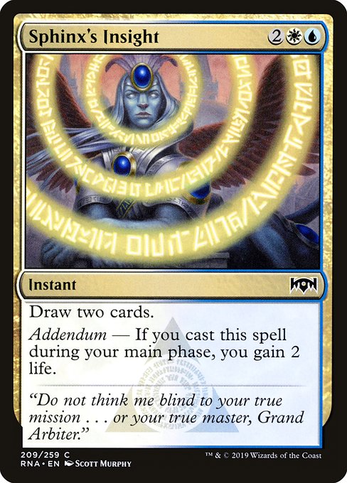 Sphinx's Insight (Ravnica Allegiance #209)