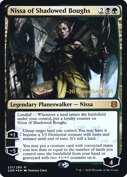 Nissa of Shadowed Boughs (Zendikar Rising Promos #231s)
