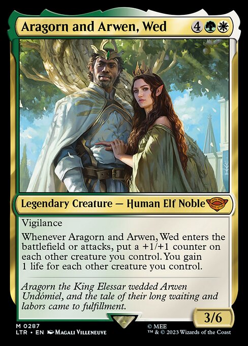 Aragorn and Arwen, Wed card image
