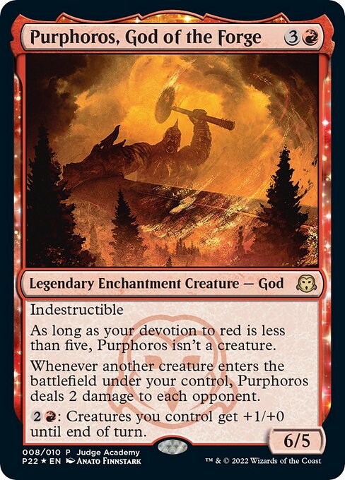 Purphoros, God of the Forge (Judge Gift Cards 2022 #8)