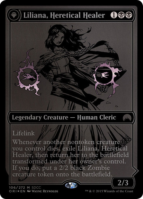Liliana, Heretical Healer // Liliana, Defiant Necromancer card image