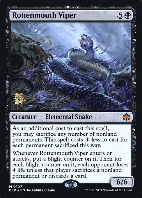 Rottenmouth Viper (Bloomburrow Promos #107s)