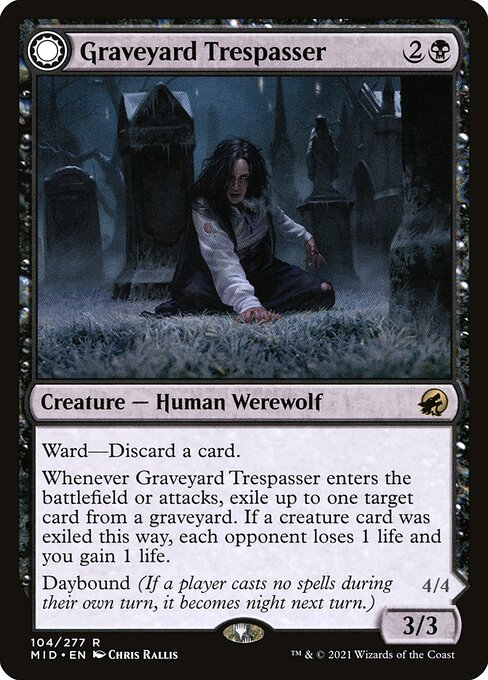 Graveyard Trespasser // Graveyard Glutton (Innistrad: Midnight Hunt #104)