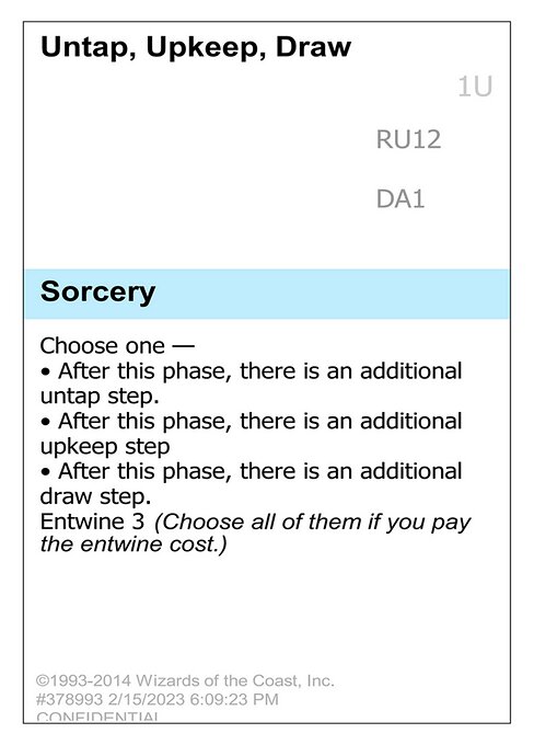 Untap, Upkeep, Draw (Unknown Event #RU12)