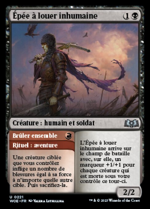 Callous Sell-Sword // Burn Together (Wilds of Eldraine #221)